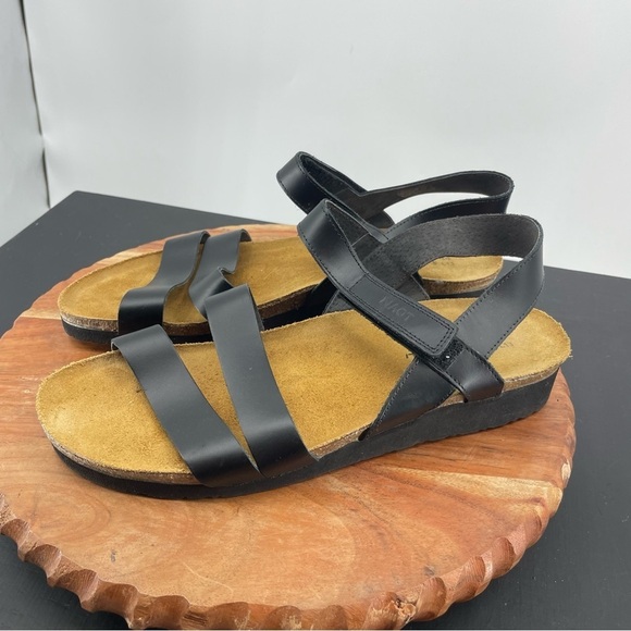 Naot Womens Kayla Black Ankle Strap Sandals Size 13 Medium (B, M) - Picture 3 of 6